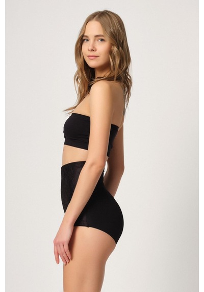 Siyah Mı Emay 2842 Lazer Dantelli Slip Korse Siyah