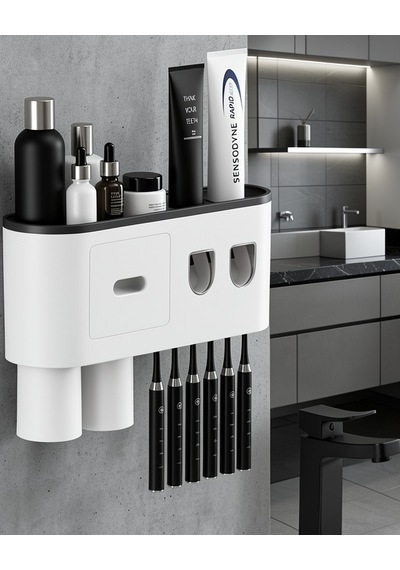 Diş Fırçası Tutucu Otomatik Dispenser 6 Yuvalı Uczzzdişfırçatutucu-3 Çok Renkli