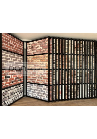 5 Adet X Tuğla Desenli 3D Strafor Köpük Duvar Kaplama Paneli (446785547)
