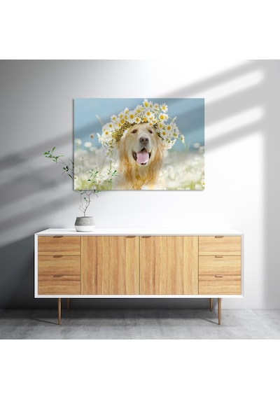 Cakasepetim En İyi Köpek Ppatya Tacı Başınnda Ahşap Mdf Tablo