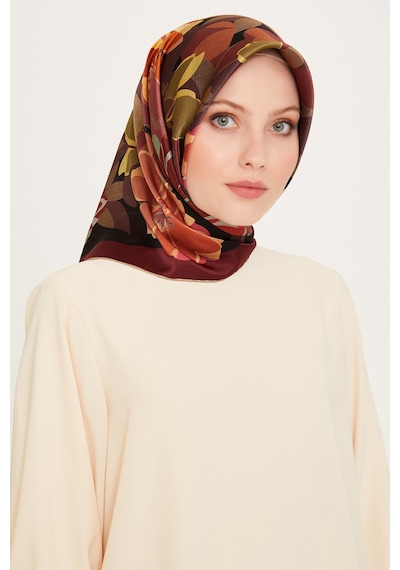 Armine Yeni Sezon - 2024 Sonbahar Kış - Dj Saf İpek Eşarp 9382d S Sura - 03697 - 90 X 90 / Bordo 37 Bordo 37