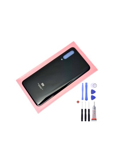 Xiaomi Mi 9 Siyah Arka Cam Kapak Pil Kapağı Tamir Set B7000 Set Siyah