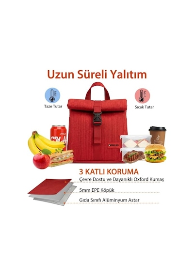 Termal Beslenme Çantası Kırmızı Diğer