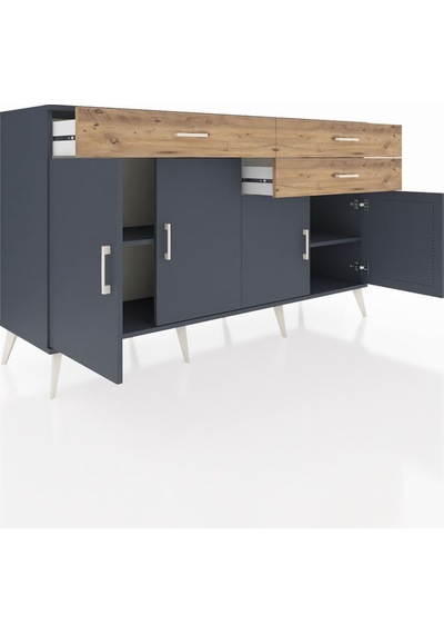 Hyperion Konsol 2 Raflı 3 Çekmeceli 4 Kapaklı 176x44x99 Antrasit- Antrasit-antrasit/çam Hyperion Konsol 2 Raflı 3 Çekmeceli 4 Kapaklı 176x44x99 Antrasit- Antrasit-antrasit/çam