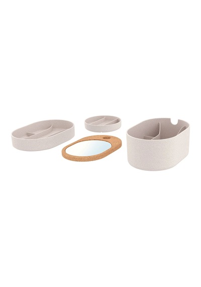 Ikea Saxborga Aynalı Düzenleyici Kutu Seti 4'lü 17 X 24 X 14 Cm Bej - Kahverengi