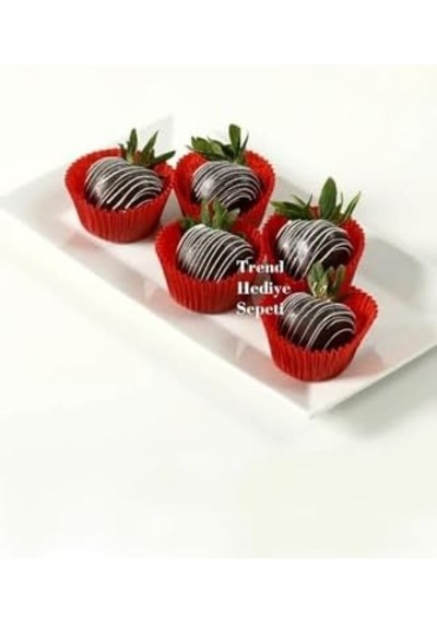 Takribi 200 Adet Küçük Boy Kırmızı Truff Çikolata Kağıdı, Muffin Kek Kalıbı, Lokum Kağıdı 35x20 Mm Doğum Günü Parti Dekorasyonu İçin