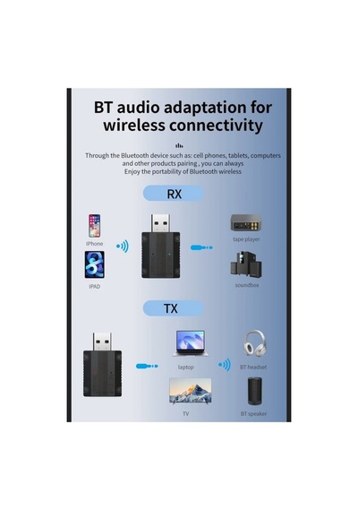 W15 Bluetooth 5.3 Aux Adaptör Usb Dongle 2'si 1 Arada Araç Ses Verici Alıcı