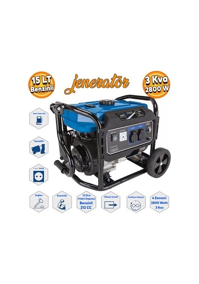 3.5kva 2800w Benzinli Jeneratör, Yüksek Güç Kapasitesi