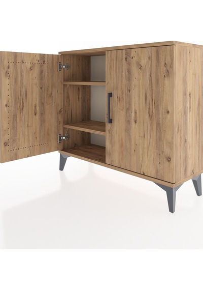 Arges Şifonyer 2 Raflı 2 Kapaklı 88x30x80 Çam-çam Çam