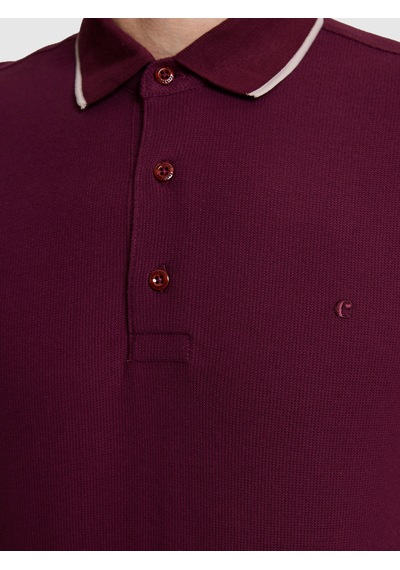 Cacharel Erkek Bordo Tişört 50328357-vr014 Kirmizi