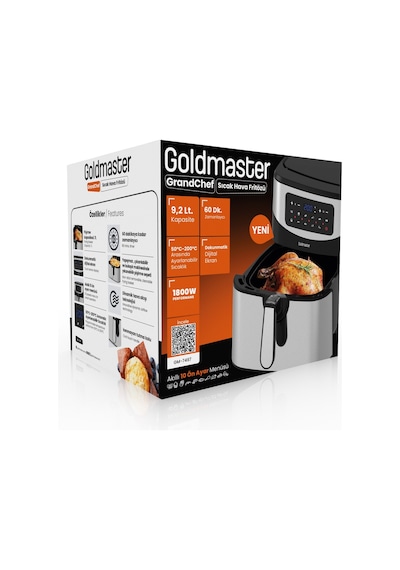 Goldmaster GrandChef GM-7497 3XL Yağsız Sıcak Hava Fritözü 9.2 L