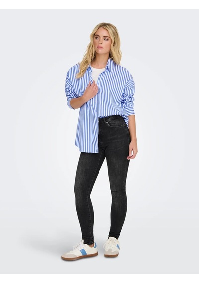Jdy Vesper L/s Loose Kadın Gömlek 15338857 Mavi