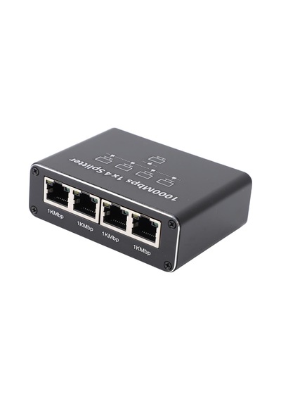 1 Gigabit Ethernet Anahtarı 4 Bağlantı Noktalı 1000mbps, Rj45 1 İla 4 Ethernet Splitter, Rj45 Lan Ağ Anahtarı 1-2 Gigabit Ağ Bölücü, Bilgisayar, Hub, Anahtar, Yönlendirici Zr889