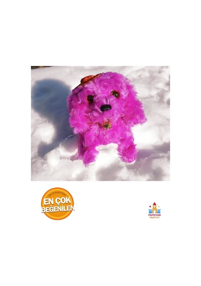 Mor Pilli Yürüyen Havlayan Peluş Köpek - Çocuklar İçin Eğlenceli Oyuncak Mor