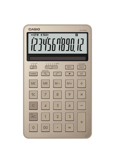 Casio Jw-200dq-gd12 Hane Parlak Altın Masa Üstü Hesap Makinesi Diğer