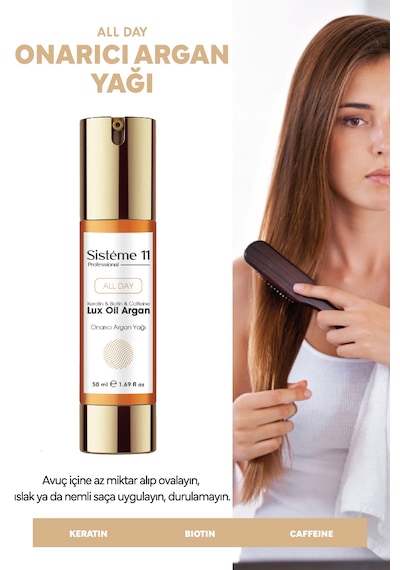 Sistéme 11 Argan Yağı içeren Besleyici Saç Bakım Yağı 50 ML