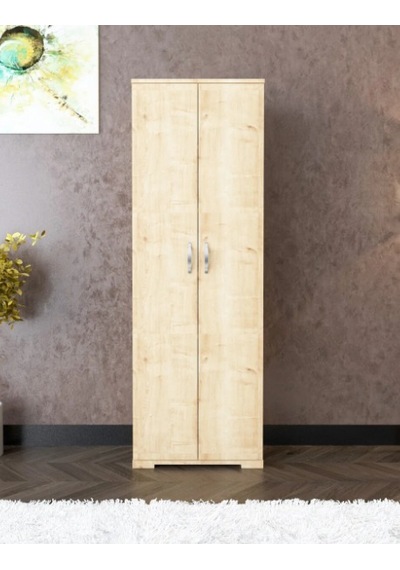Boreas Design Hazar Çok Amaçlı Dolap Çift Kapaklı 6 Raflı Banyo Dolabı Mutfak Kiler Erzak Dolabı Kahverengi