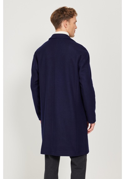 Ac&Co / Altınyıldız Classics Erkek Lacı Oversize Bol Kesim Mono Yaka Yünlü Kaşe Palto Lacivert Ac&Co / Altınyıldız Classics Erkek Lacı Oversize Bol Kesim Mono Yaka Yünlü Kaşe Palto Lacivert