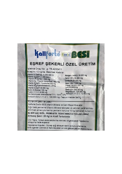 Eşref Şekerli Besi Premiks 25 Kg