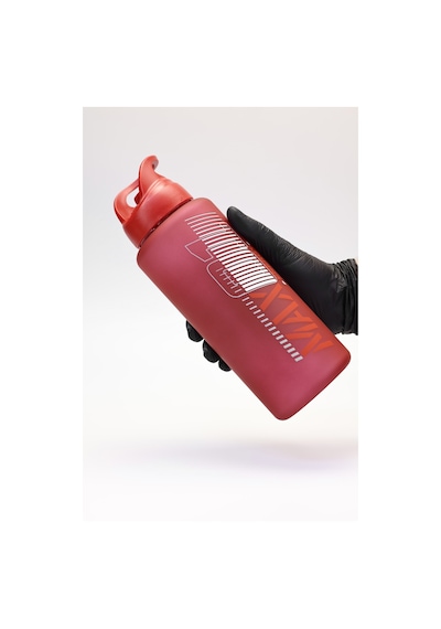 Büyük Su Matarası Tritan Pipetli Su Şişesi Max Spor Matarası Suluğu Bpasız 1000 Ml Kırmızı 0112