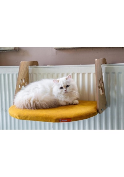 Kalorifer Petek Radyatör Yatağı Kedi Köpek Geniş Kalorifer Yatağı Sarı