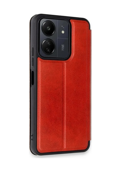 Xiaomi Redmi 13c Kılıf Flip Cover - Kırmızı 0.2M-Çok Renkli