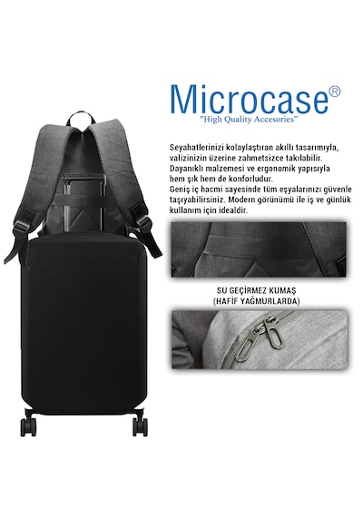 Unisex Su Geçirmez 3 Gözlü 15.6 İnch Laptop Apple Uyumlu MacBook çantası Al5323