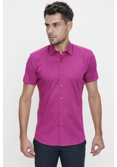 Efor G 1474 Slim Fit Fuşya Spor Gömlek Fuşya