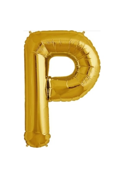 P Harf Folyo Balon Altın Gold 100 CM Doğum Günü. Yaş Günü. Parti
