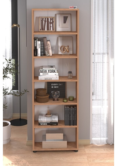 Bofigo 6 Raflı Kitaplık Dekoratif Kitaplık Modern Kitaplık Poyraz Çam Bofigo 6 Raflı Kitaplık Dekoratif Kitaplık Modern Kitaplık Poyraz Çam