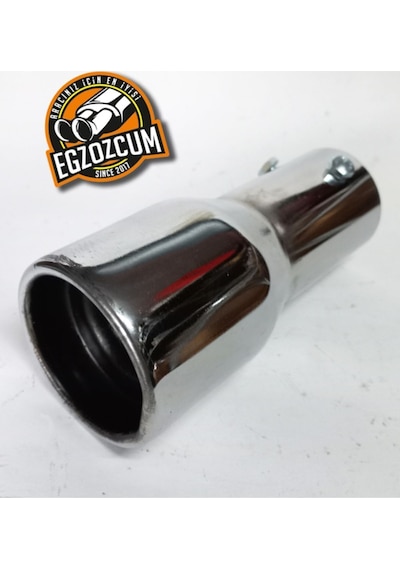 51 Mm. Rüzgar Rüzgar Sesli Antipas İç Kaplamalı Vidalı Sök/tak Yuvarlak Nikelaj Egzoz Eksoz Ucu