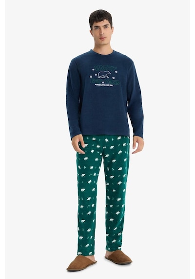 Defacto Regular Fit Uzun Kollu 2li Polar Takım F4671ax25wngn651 Yeşil