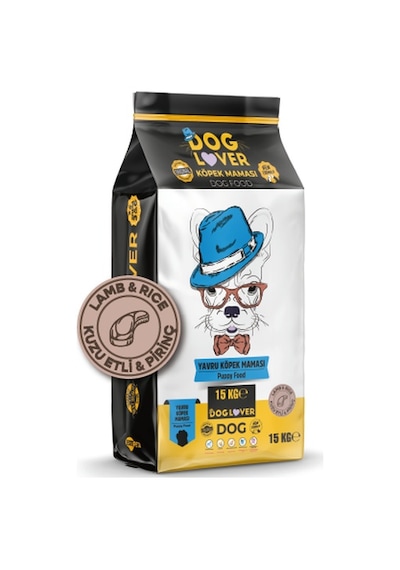 Dog Lover Kuzu Etli ve Pirinçli Yavru Köpek Maması 15 KG