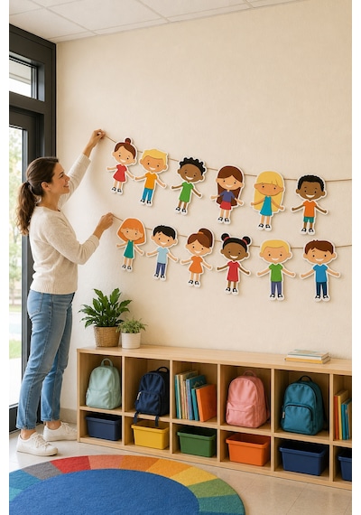 23 Nisan Neşeli Çocuklar Dekoratif Banner Okul Süsü 180x17 Cm Hoş Geldiniz Etkinlik Dekoru Diğer