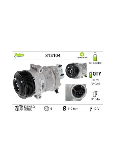 Fiat Doblo Klima Kompresoru 1.4 2010-2013 Valeo 813104