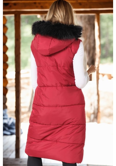 Z6741 Dewberry Bayan Yelek-açık Bordo Açık Bordo