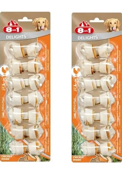 8in1 Delights Bones Tavuklu Xs Köpek Ödül Kemiği 7 Li X 2 Adet