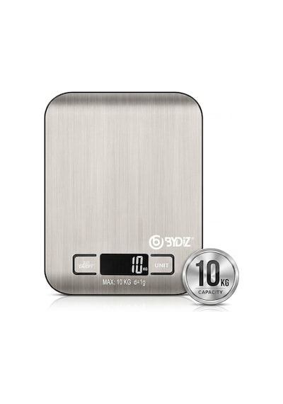 Bydiz Dijital Mutfak Terazisi 10 Kg 1 Gr Hassas Mutfak Tartısı Paslanmaz Çelik Yüzey + Pil Hediyeli BY-005
