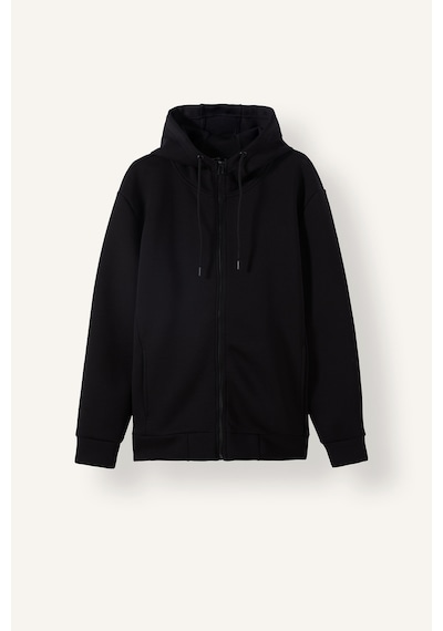 Defacto Pamuklu Regular Fit Kapüşonlu Fermuarlı Sweatshirt G9103ax26aubk81 Siyah-bk81