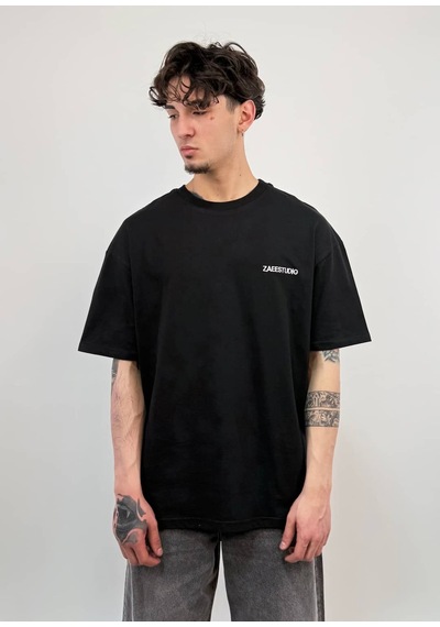 Zaee Nobody Cares Oversize Tişört Siyah