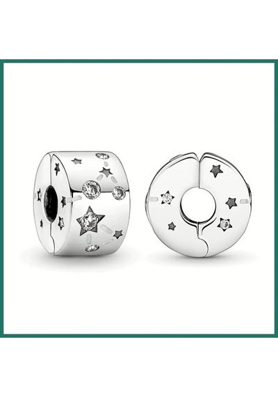 Yıldızlar Ve Galaksi Klips Charm / Asafaccessory Gümüş