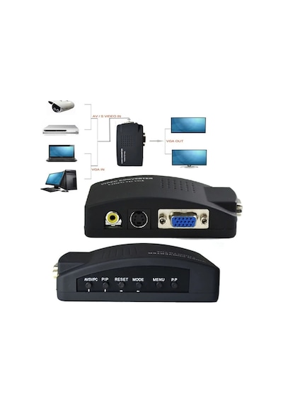 Av Vıdeo Rca To Vga Converter 4870P Dönüştürücü Çevirici Svideo Av Vıdeo Rca To Vga Converter 4870P Dönüştürücü Çevirici Svideo