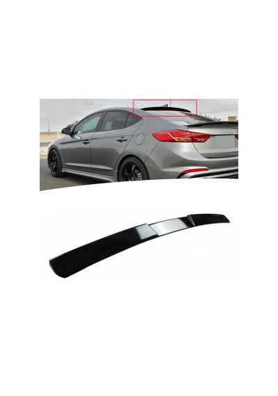Hyundai Elantra Cam Üstü Piano Black Spoiler 2016-2019