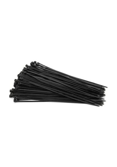 Siyah Kablo Bağı Plastik Cırt Kelepçe 4.8x300mm 30cm 100