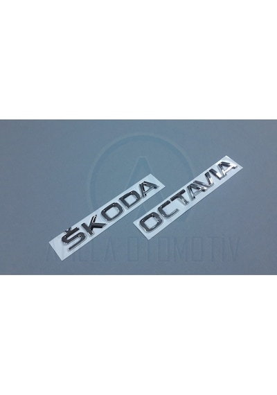 Skoda Octavia A7 5e 2013-2020 Bagaj Yazı Seti Krom 2 Ürün Uyumlu