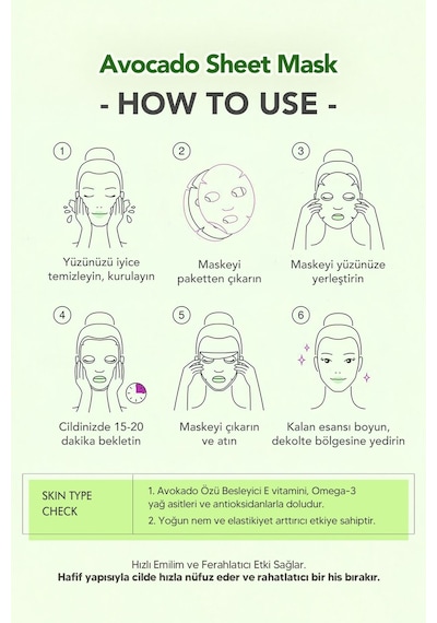 Lebelage Avokado İçeren Nemlendirici Kağıt Maske Lebelage Fruit Avocado Mask