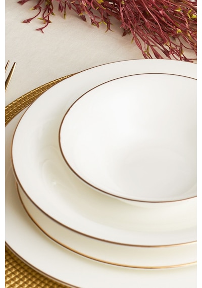 Karaca  Fine Pearl Diana 24 Parça 6 Kişilik Yemek Takımı Gold
