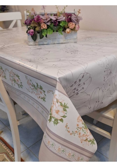 Elyaflı Pvc Masa Örtüsü Modern, Dayanıklı, Silinebilir Ve Şık Görünüm Mrl118a Bej