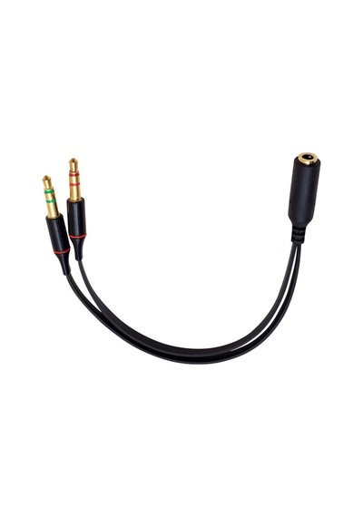 3.5 Mm Aux Kulaklık Mikrofon Dönüştürücü Birleştirici Kablo
