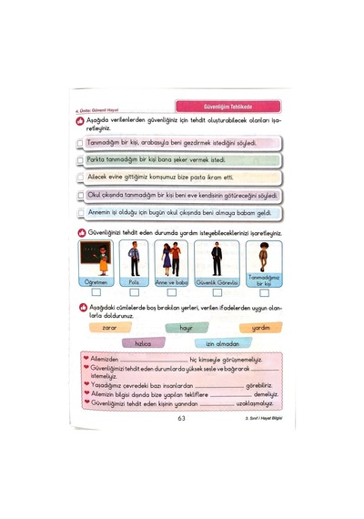 3.sınıf Hayat Bilgisi - Etkinlikli Çalışma Ve Soru Bankası Kitabı